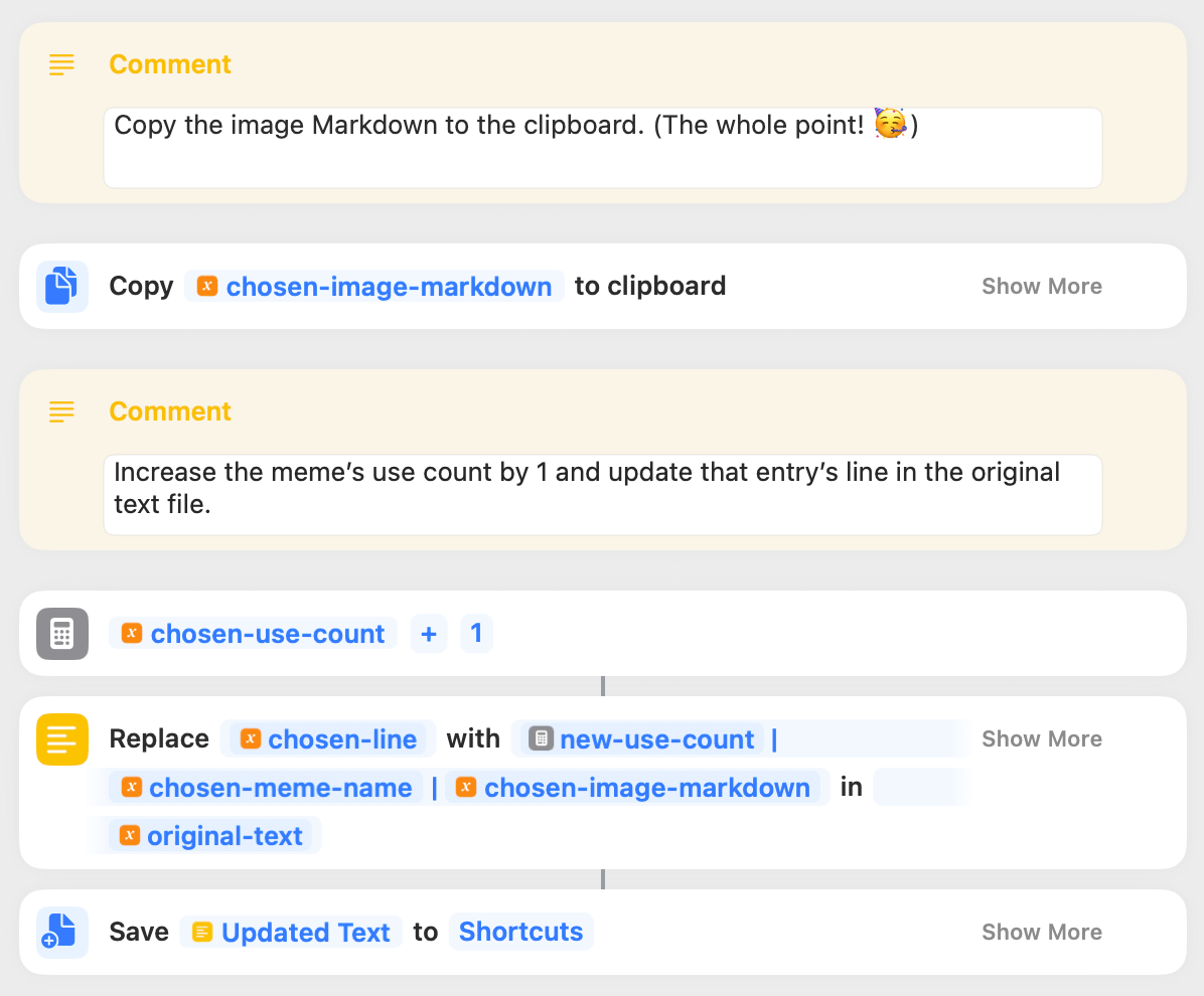 A user interface displays buttons and comments for managing image and text files within a software application.